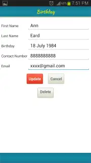 Birthday Calendar Free Screenshot 4