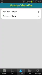 Birthday Calendar Free Screenshot 3