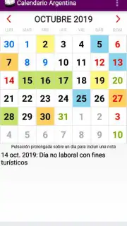 Calendario Laboral Argentina Screenshot 3