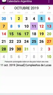 Calendario Laboral Argentina Screenshot 7