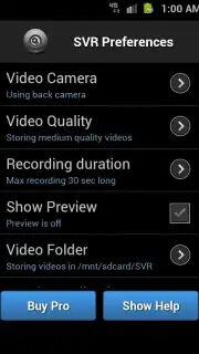 Secret Video Recorder (Android 1X) Screenshot 3